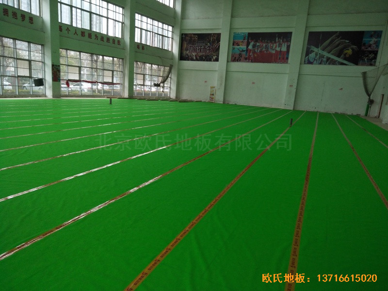 江蘇沭陽如東實驗學(xué)校運動館體育木地板鋪設(shè)案例4