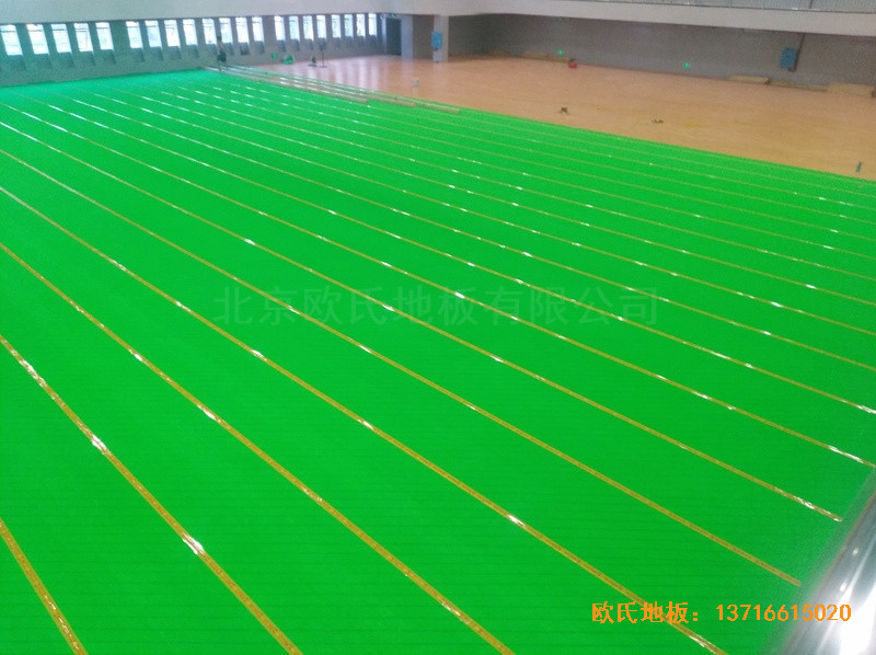 湖南湘潭電力局羽毛球館體育地板施工案例2