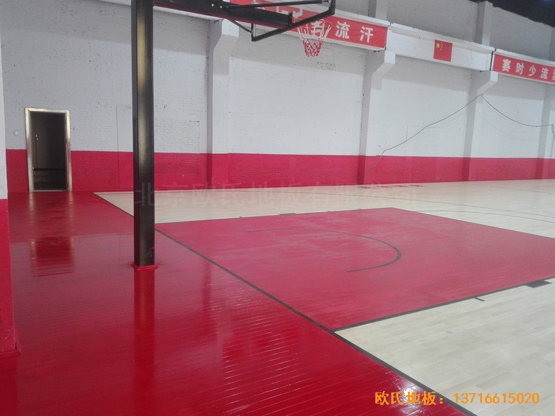 吉林琿春躍動體育中心運動木地板施工案例3