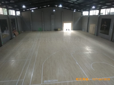 山西長治雙創(chuàng)夢工廠籃球體育地板安裝案例