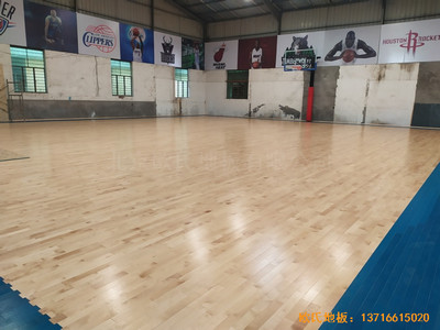 福建一通汽車修理有限公司籃球館運動地板鋪設(shè)案例