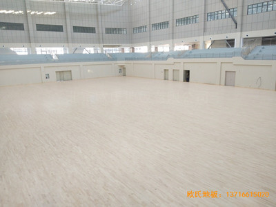 云南紅河州財經(jīng)大學(xué)體育館體育木地板施工案例